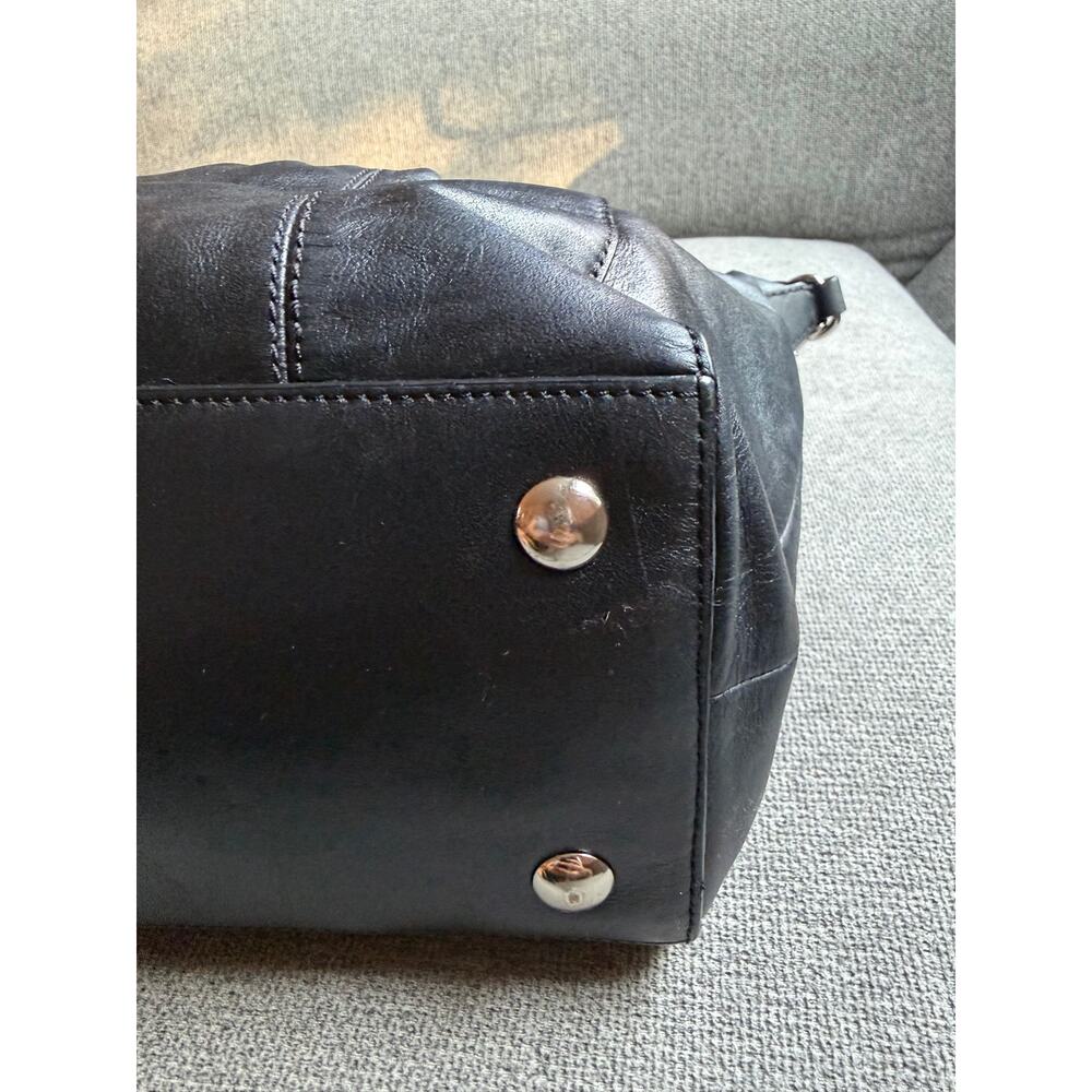 Coach Colette Satchel Black Leather Hand Bag Shoulder - Picture 6 of 15